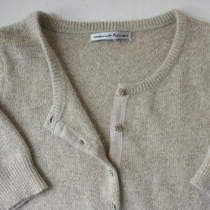 Marina Luna wool blend short-sleeve cardigan